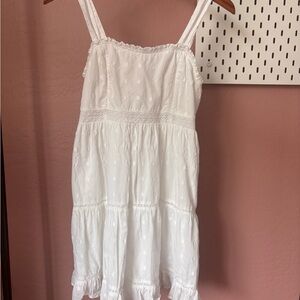 American Eagle Outfitters White Ruffled Tiered Sundress